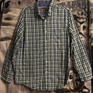 Chaps men small plaid long sleeve button down